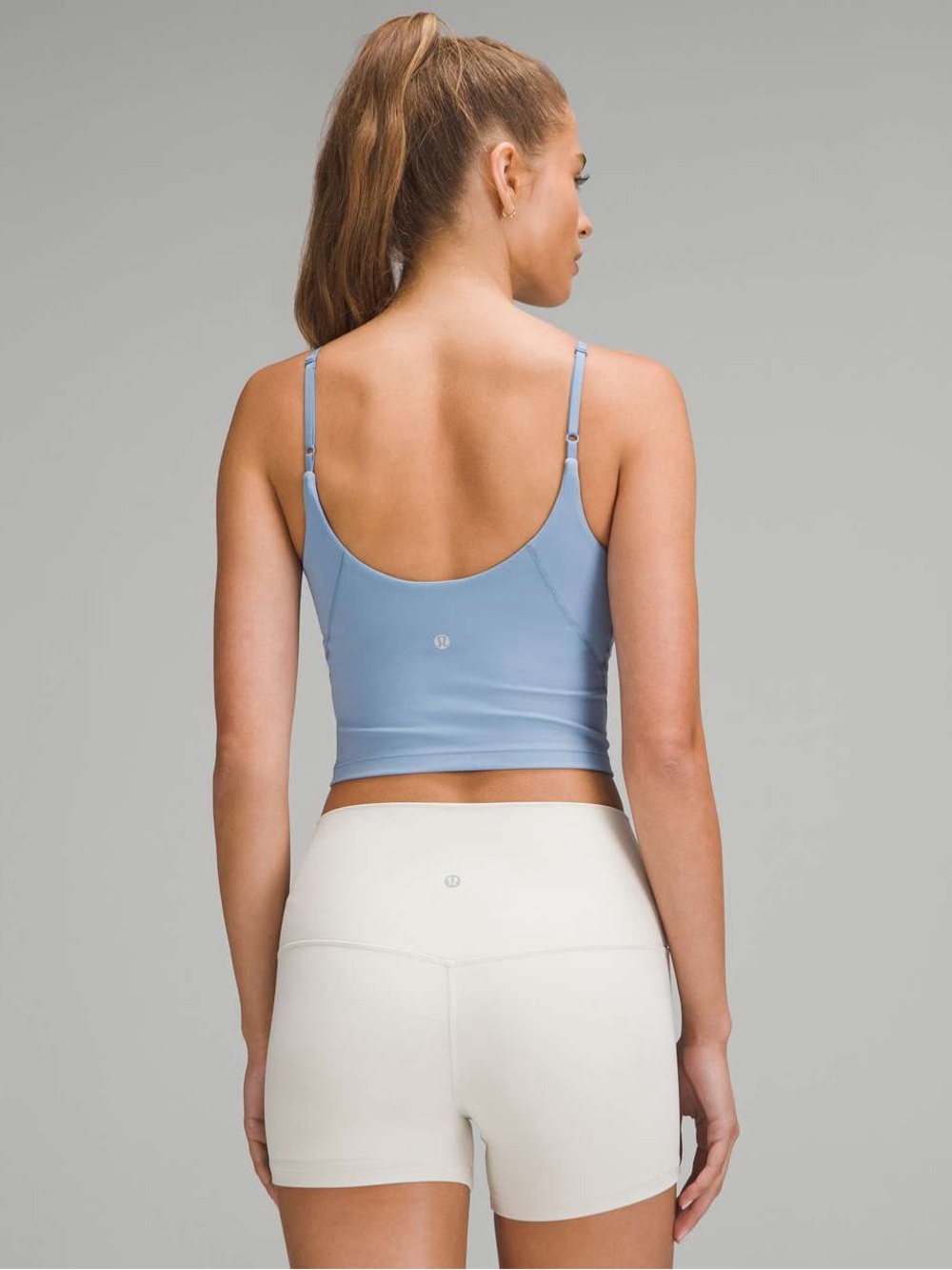 Lululemon Align Cropped Cami Tank Top Light Support, A/B Cup Blue Willow - Picture 2 of 9